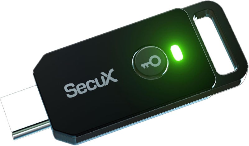 SecuX PUFido USB-C Security Key with PUF Technology, FIDO2/U2F Certified, Hardware-Rooted Unclonable Security for Passwordless Login and 2FA Authentication - Image 1